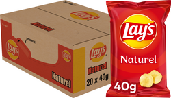 LAY'S CHIPS NATUREL 20x40gr